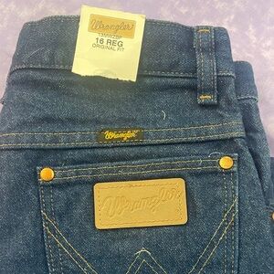 WRANGLER KIDS  Classic BLUE Regular Fit Jeans - elastic pull tabs in waistband